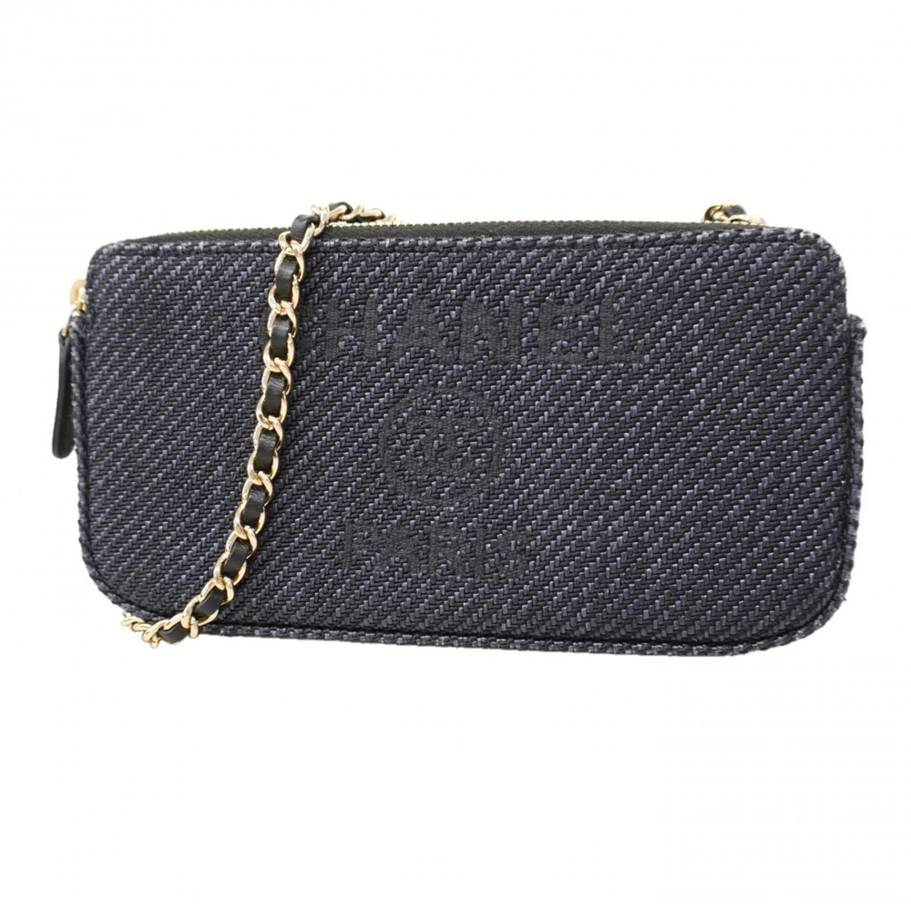 CHANEL Authentic Blue Deauville Wallet